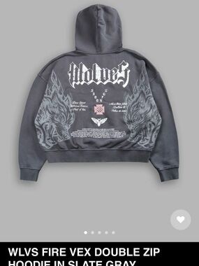 Darc Sport WLVS Slate Gray Graphic Hoodie